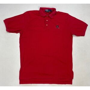 VINTAGE Polo Ralph Lauren Polo Shirt Men Medium Red Crest Golf Logo USA 90s